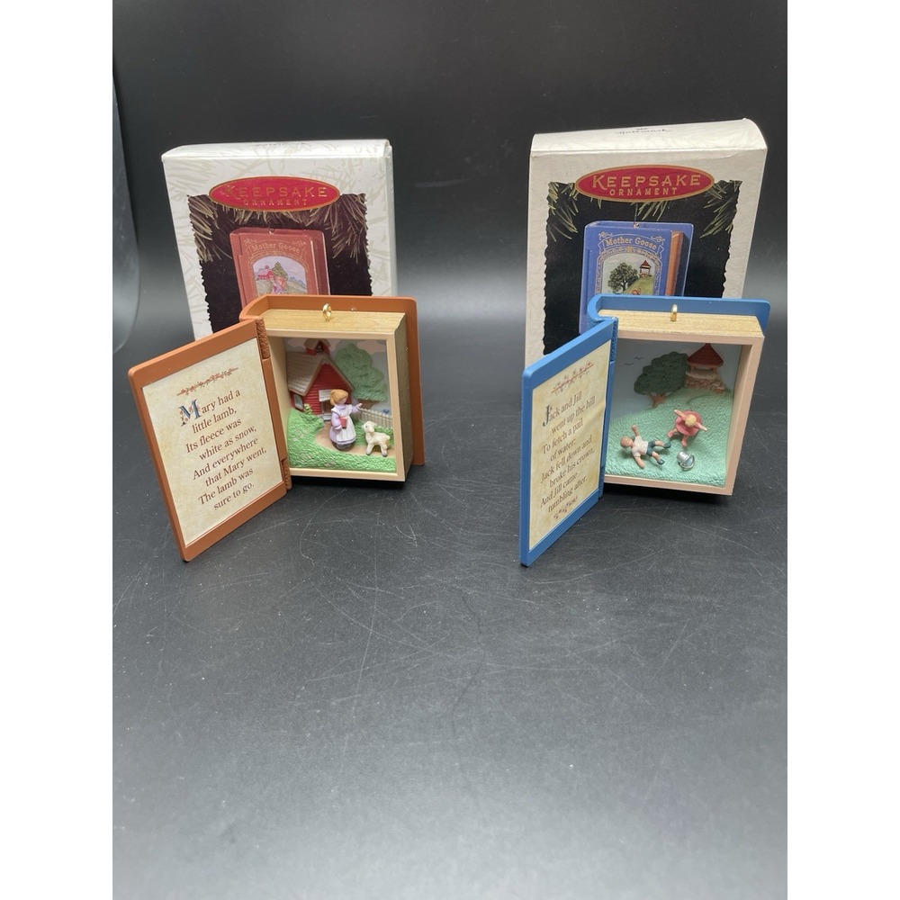 Hallmark Christmas Ornaments Mother Goose Jack & Jill Mary Had A Little Lamb - Picture 2 of 7